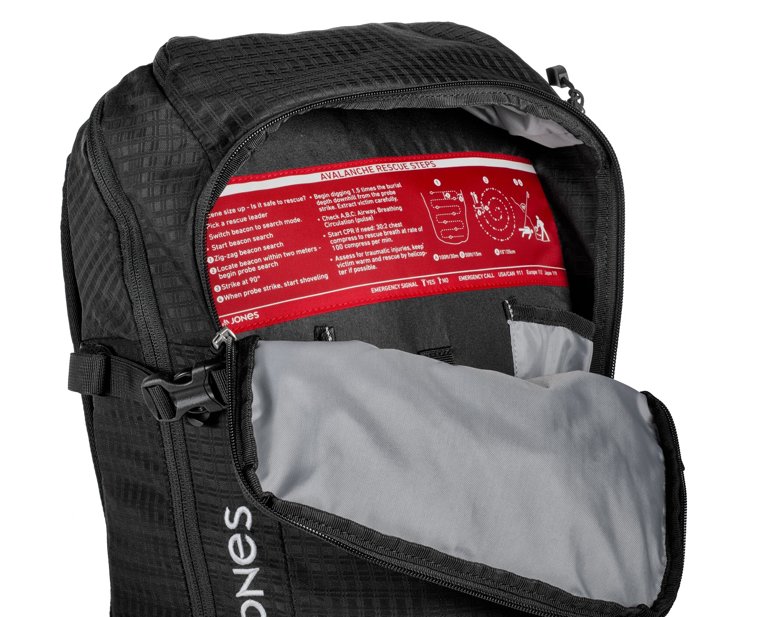 Amazon.co.jp: JONES スノーボード DSCNT 25L バックパック, ブラック